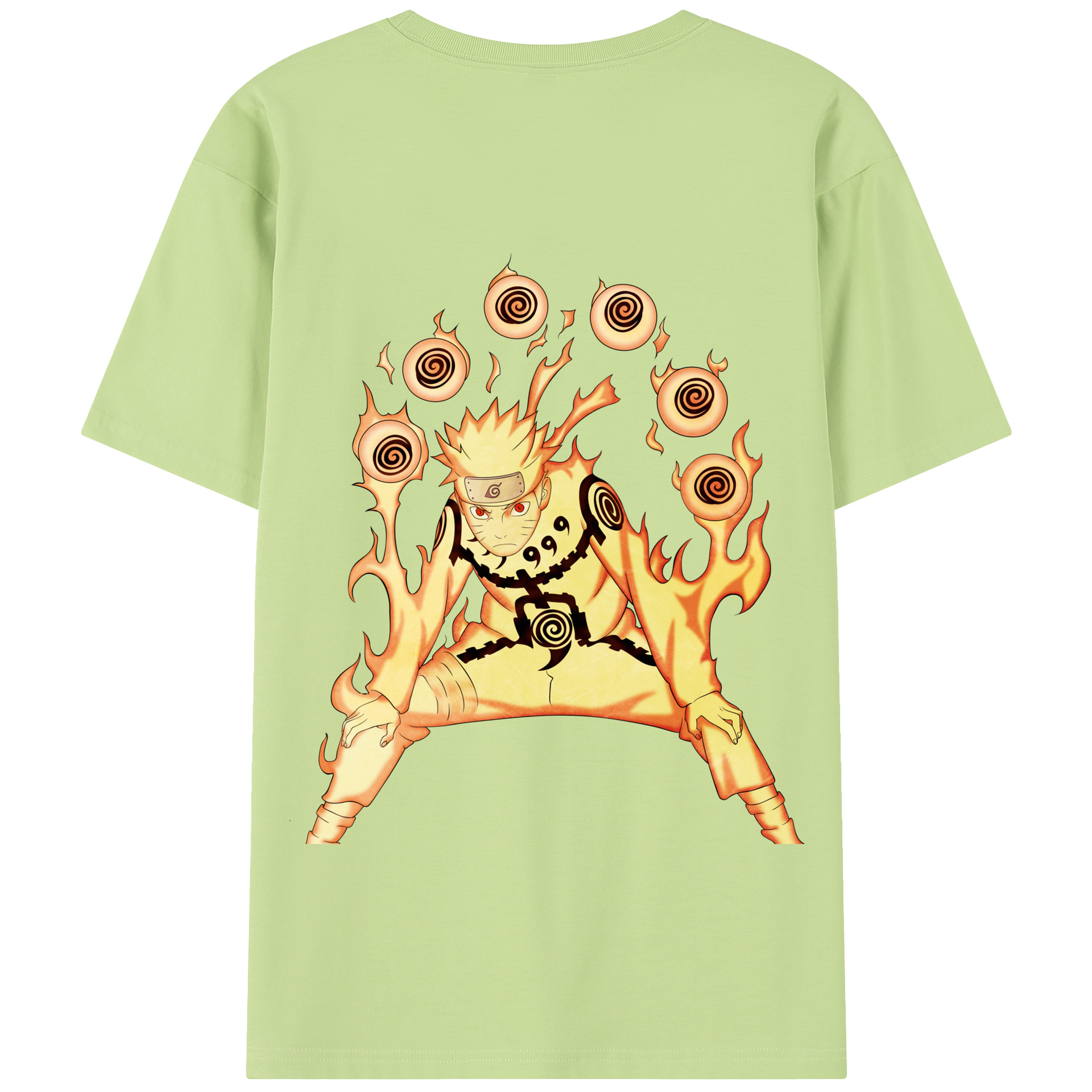 （画像用） NARUTO -ナルト- うずまき ナルト Uzumaki Naruto 綿100％半袖Tシャツ（背面プリント）